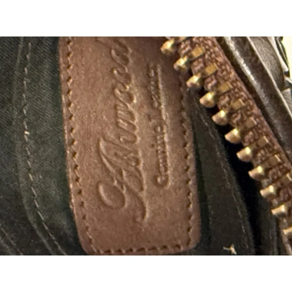 Ashwood Small Leather Dark Brown Zip Wallet